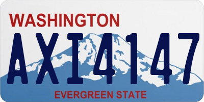 WA license plate AXI4147