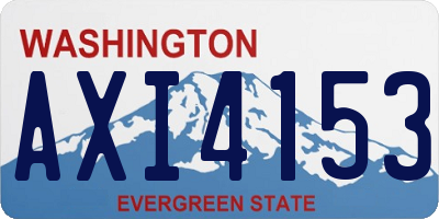 WA license plate AXI4153