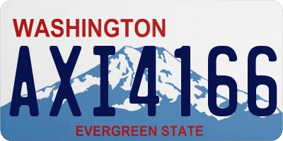 WA license plate AXI4166
