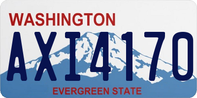WA license plate AXI4170