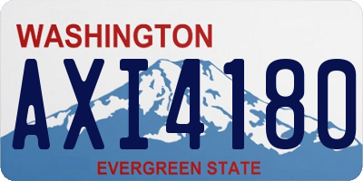 WA license plate AXI4180