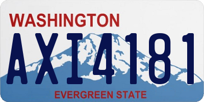 WA license plate AXI4181