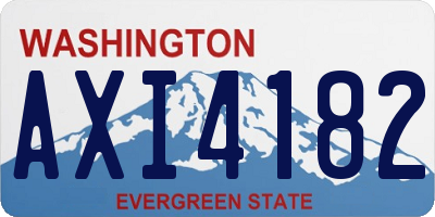 WA license plate AXI4182