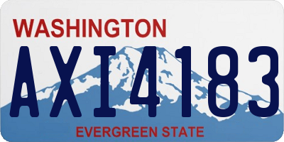 WA license plate AXI4183