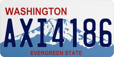 WA license plate AXI4186