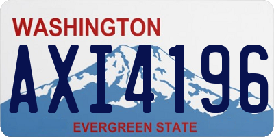 WA license plate AXI4196
