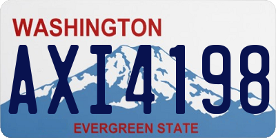 WA license plate AXI4198
