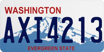WA license plate AXI4213