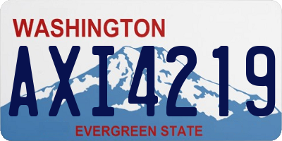 WA license plate AXI4219