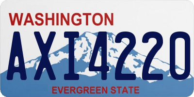 WA license plate AXI4220