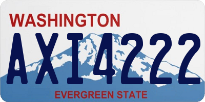 WA license plate AXI4222
