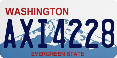 WA license plate AXI4228