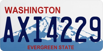 WA license plate AXI4229