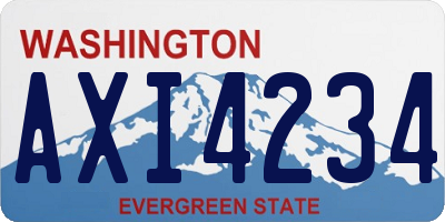 WA license plate AXI4234