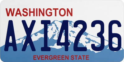 WA license plate AXI4236