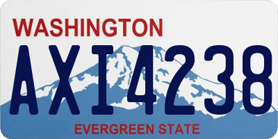 WA license plate AXI4238