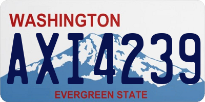 WA license plate AXI4239