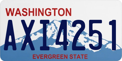 WA license plate AXI4251