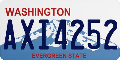 WA license plate AXI4252
