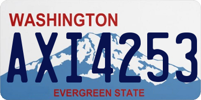 WA license plate AXI4253