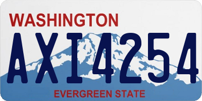 WA license plate AXI4254