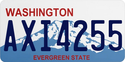 WA license plate AXI4255