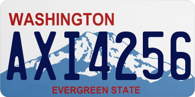 WA license plate AXI4256