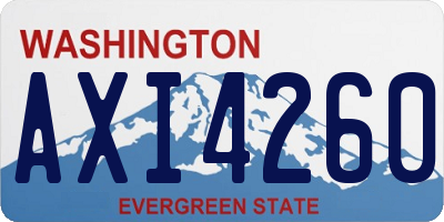 WA license plate AXI4260
