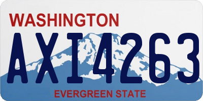 WA license plate AXI4263