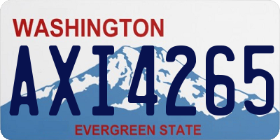 WA license plate AXI4265