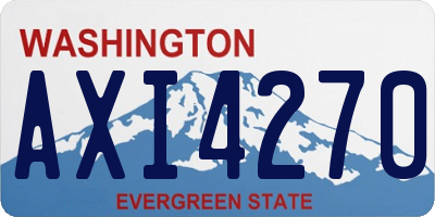 WA license plate AXI4270