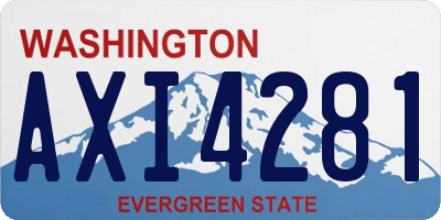 WA license plate AXI4281