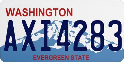 WA license plate AXI4283