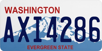 WA license plate AXI4286