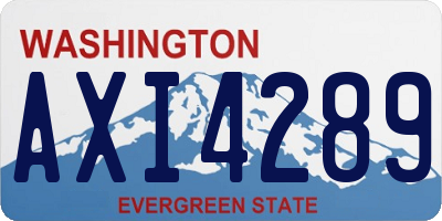 WA license plate AXI4289