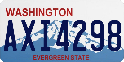 WA license plate AXI4298