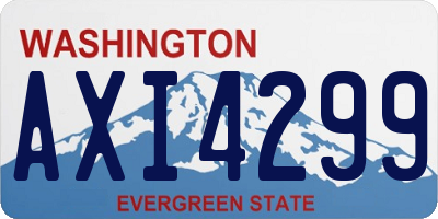 WA license plate AXI4299
