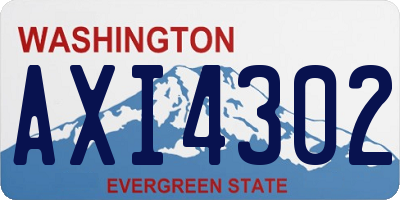WA license plate AXI4302