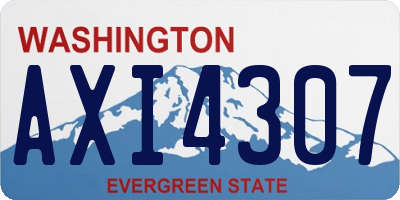 WA license plate AXI4307