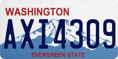 WA license plate AXI4309