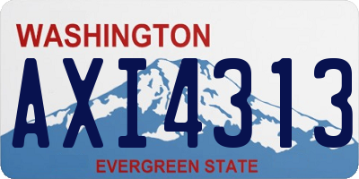 WA license plate AXI4313