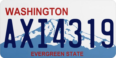 WA license plate AXI4319
