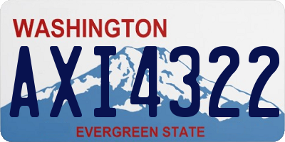 WA license plate AXI4322