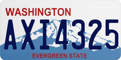 WA license plate AXI4325