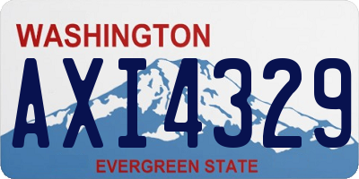 WA license plate AXI4329