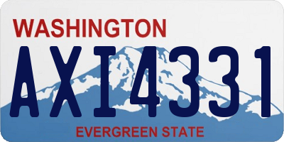 WA license plate AXI4331