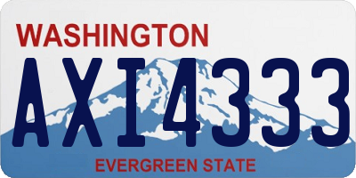 WA license plate AXI4333