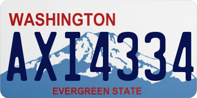 WA license plate AXI4334