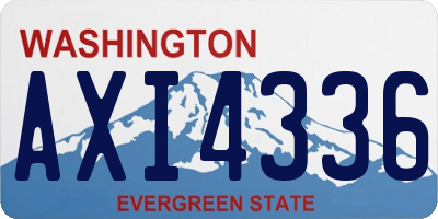 WA license plate AXI4336