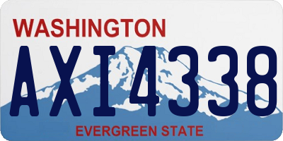 WA license plate AXI4338